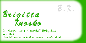 brigitta knosko business card